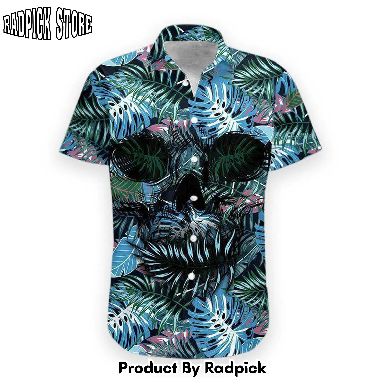 Radpick 3d skull hawaii shirt 9l2 rp292255